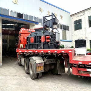 2PG1200x800大型移動式對輥破碎機發貨 破碎石灰石