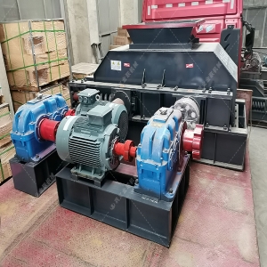 大型雙齒輥破碎機 無軸滾筒篩分機發貨圖片